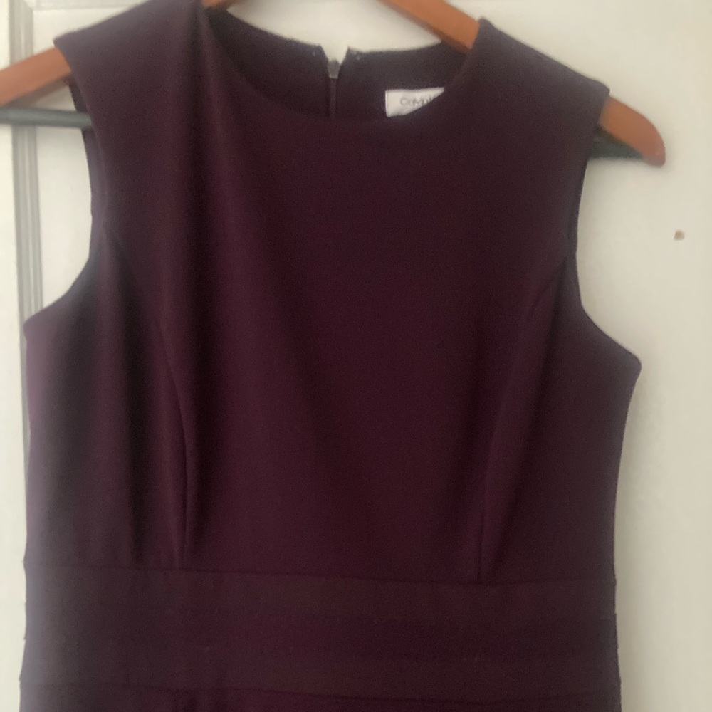 Calvin Klein Plum Sleeveless Sheath Dress